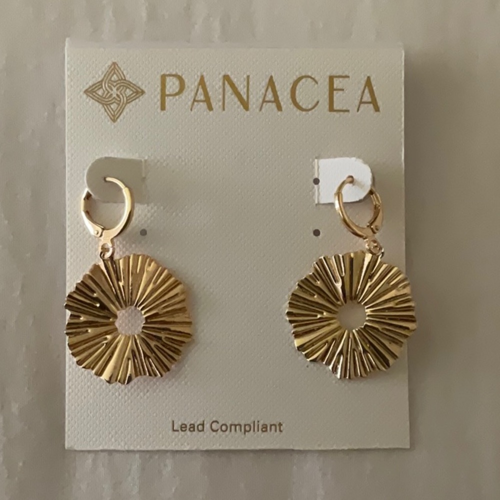 Panacea Cache Gold Starburst Earrings